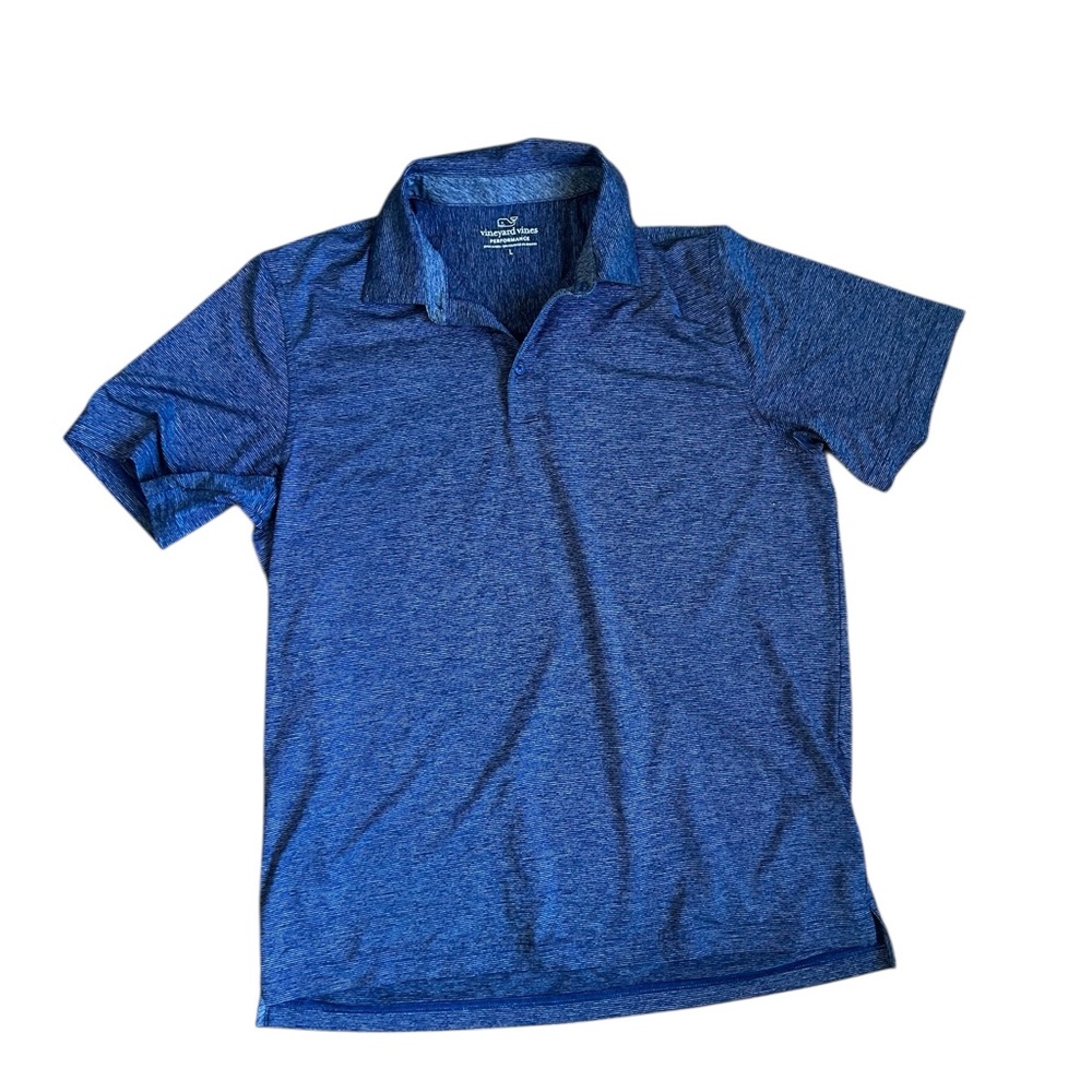 Vineyard Vines Striped Blue Performance Top